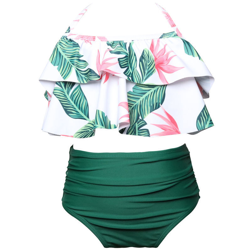 Mother And Daughter Swimsuit Mommy Me Swimwear Bikini Summer Family Look Matching Clothes Outfits Women Sister Mom Mum Dresses