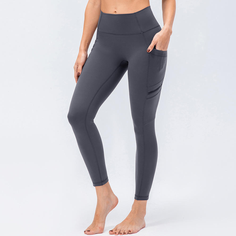 Workout High Waist No Camel Toe Sports Tights Yoga Womens Leggings With Pockets