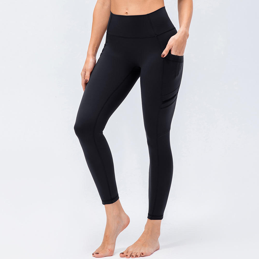 Workout High Waist No Camel Toe Sports Tights Yoga Womens Leggings With Pockets