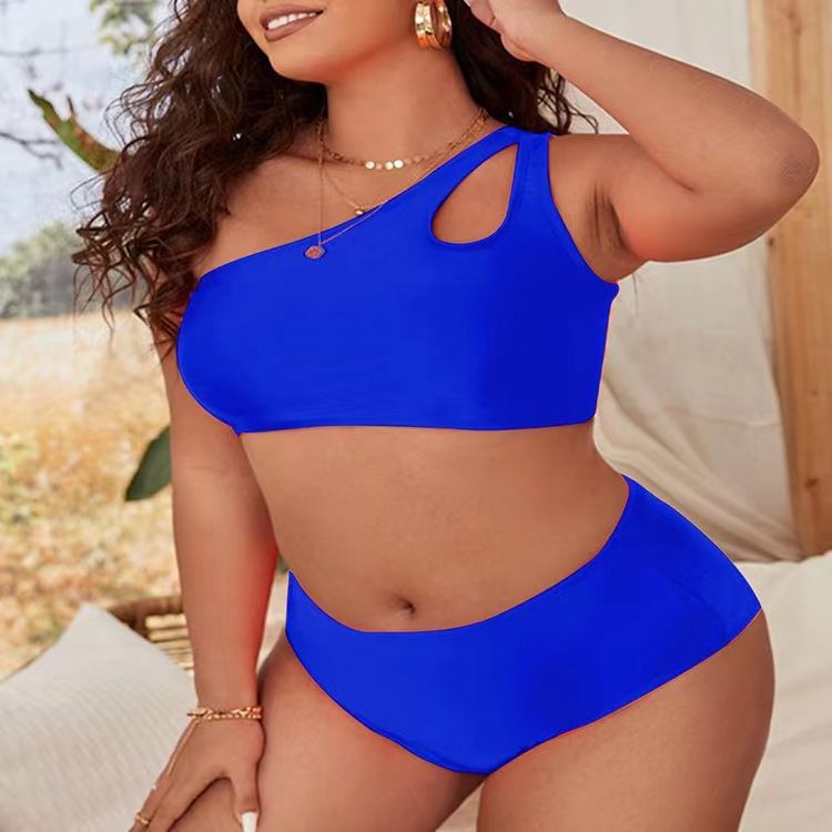 Hot Selling Modest Monokini High Waist Plus Size Swimwear Beachwear Bathing Suit Women One Shoulder Swimsuit 2024 Bikini S