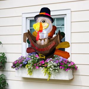 Creative Thanksgiving Turkey Blow Up Inflatable Decoration for Thanksgiving Party Yard Garden Lawn Decor