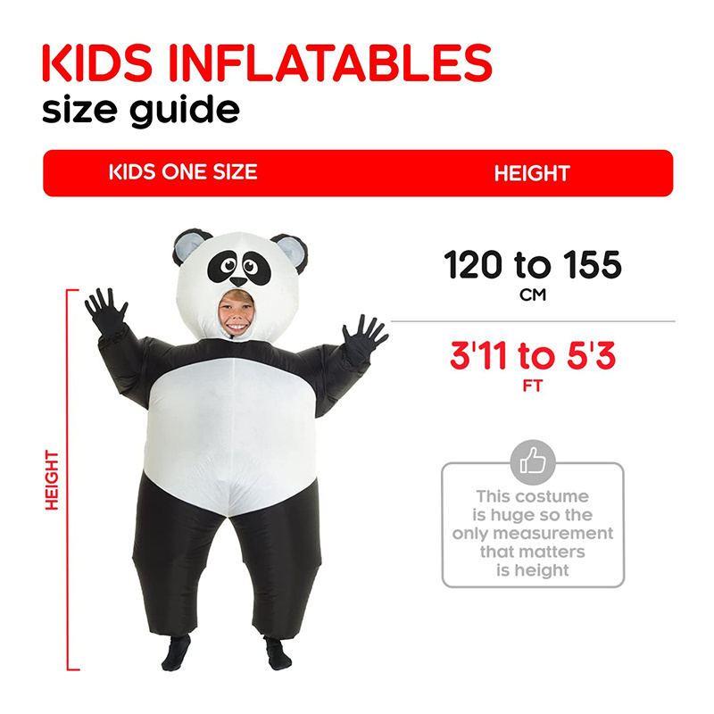 Inflatable Kids Panda Costume Girls Boys Inflatable Animal Halloween Costumes