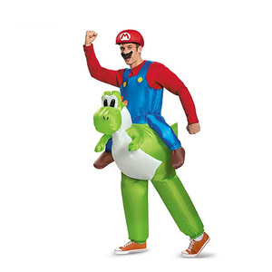 Hot Sale Funny Christmas Halloween Mario Mascot Inflatable Super Mario Costume For Inflatable Cosplay Suits Adults