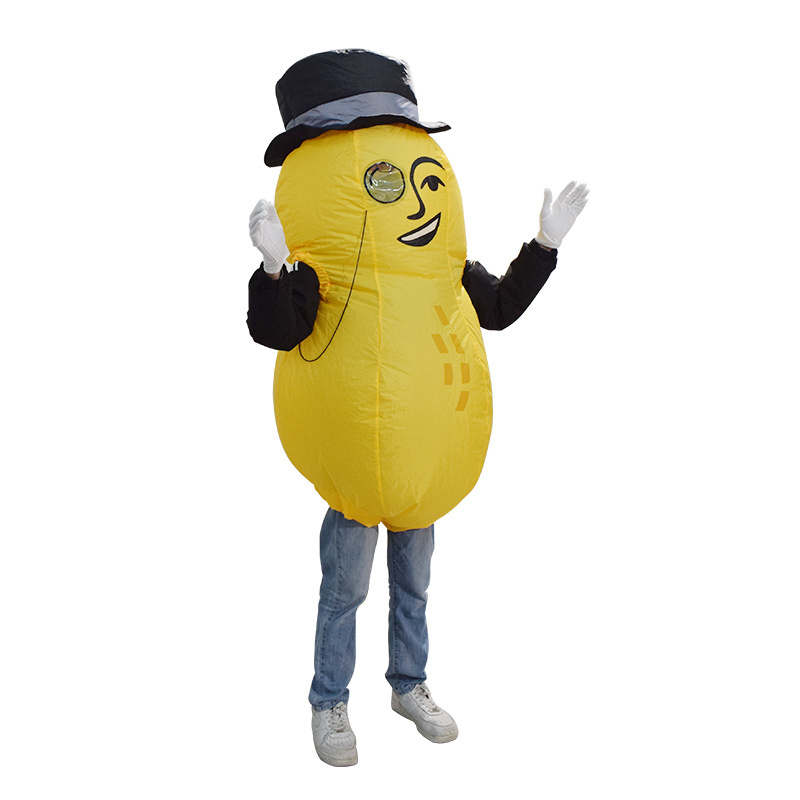 Wholesale Inflation Mr. Peanut Theme Party Halloween Peanut Inflatable Costume Suit for Adults