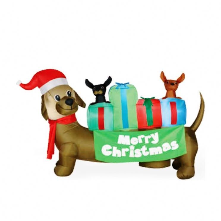 Hot Sale Air Blown Inflatable Outdoor Xmas Holiday Decoration Christmas Inflatables Dachshund Dog