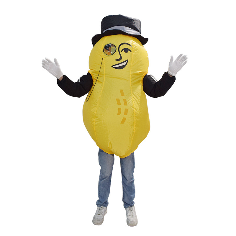 Wholesale Inflation Mr. Peanut Theme Party Halloween Peanut Inflatable Costume Suit for Adults