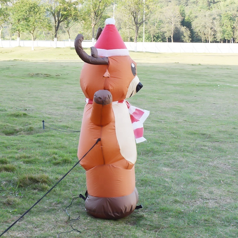 4ft Outdoor Advertising Giant Inflatable Deer Animal Cartoon Christmas Inflatable For Sale