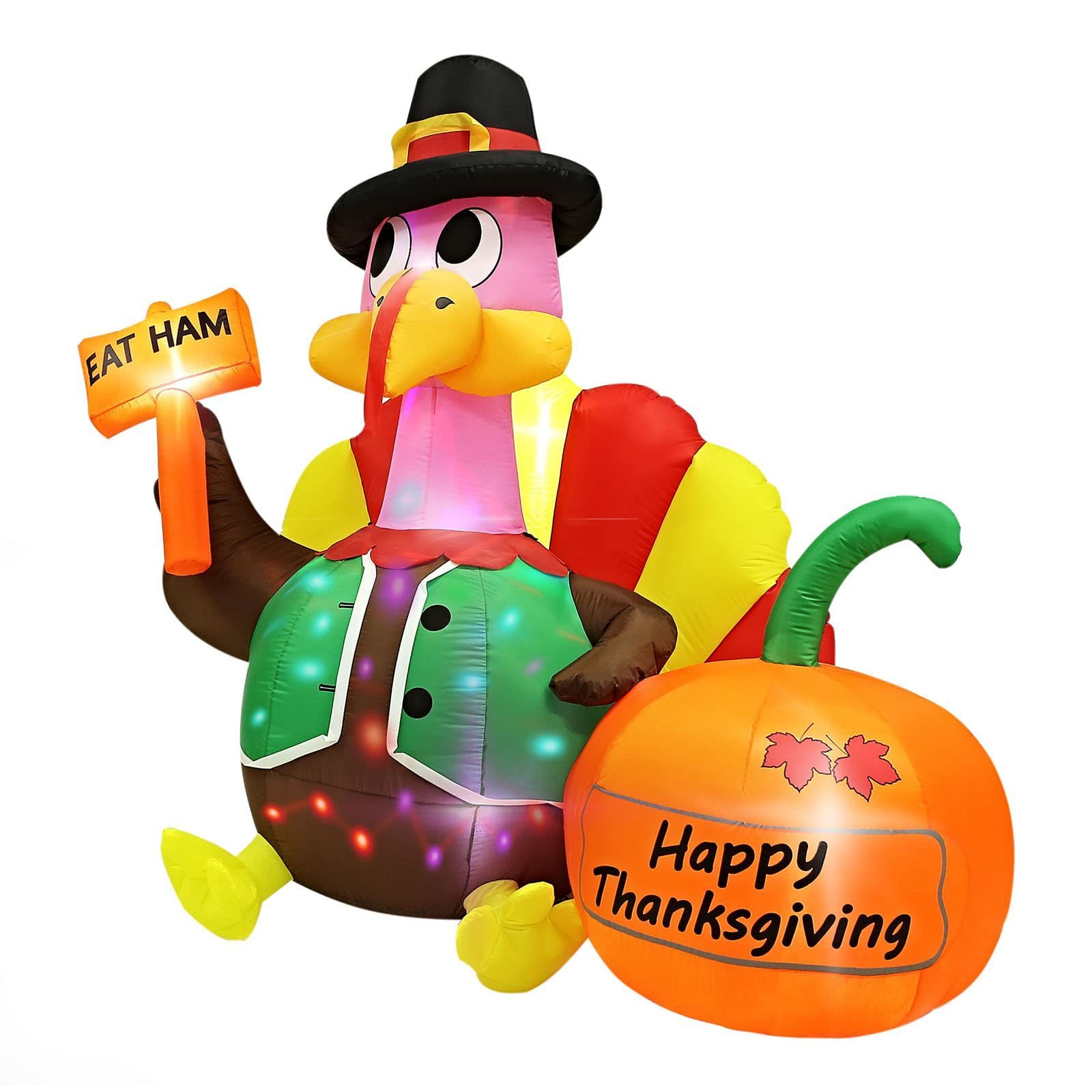 Custom Outdoor Lawn Yard Festival Decoration Turkey  Blow up Happy Thanksgiving Inflatable