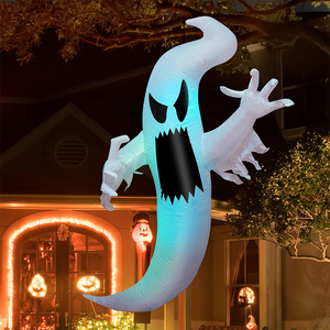 5FT Halloween Deractions Inflatable Halloween Hanging Ghost Blow Up Yard Decoration Clearance with LED Lights