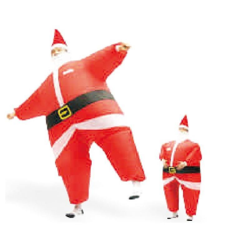 Funny Blow Up Adults Child Christmas Costume Cosplay Party Inflatable Santa Claus Costume