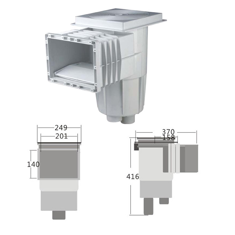 Hot Selling ABS Material Skimmer For Vinyl Pool With High Level Quality For Household Use Swimming Pool For Sale