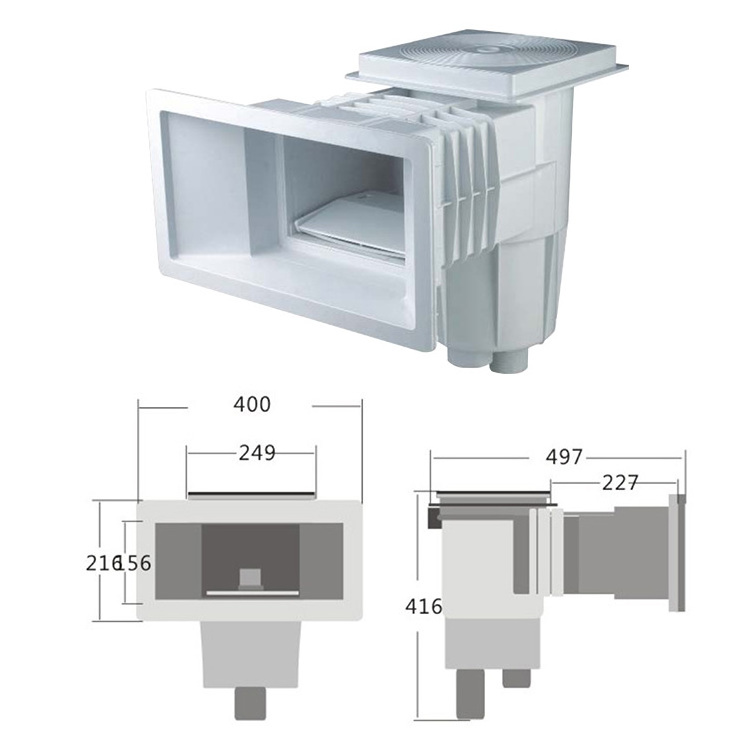 Hot Selling ABS Material Skimmer For Vinyl Pool With High Level Quality For Household Use Swimming Pool For Sale