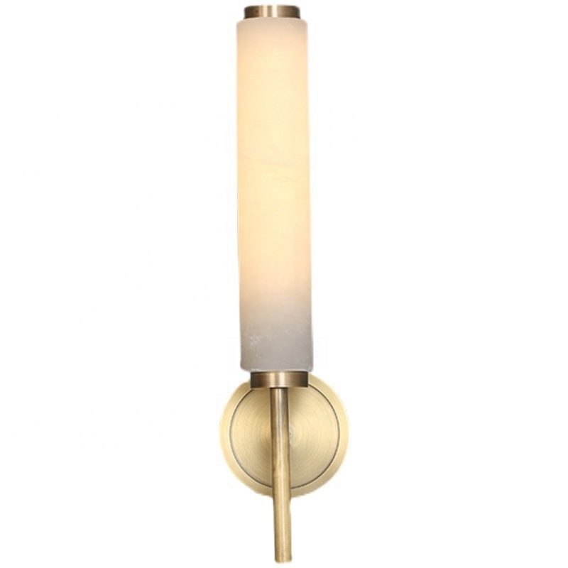 Modern bronze wall lamp marble wall sconce for hotel staircase design brass wall light