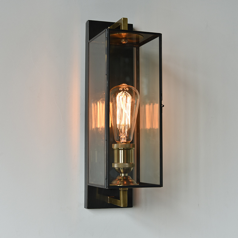 modern Garden brass wall light fancy indoor home vanity mirror light glass wall lamp