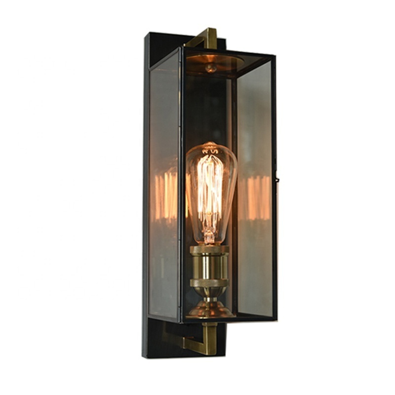 modern Garden brass wall light fancy indoor home vanity mirror light glass wall lamp