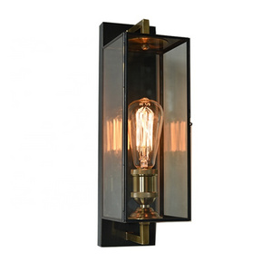 modern Garden brass wall light fancy indoor home vanity mirror light glass wall lamp