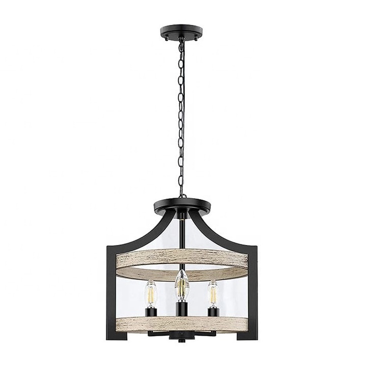 Pendant Lighting for Kitchen iron Vintage Semi Flush Mount farmhouse Ceiling Light