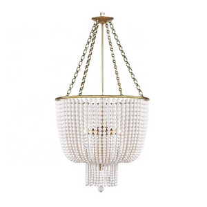 Bohemia Wood Beads Chandelier modern gold ceiling light