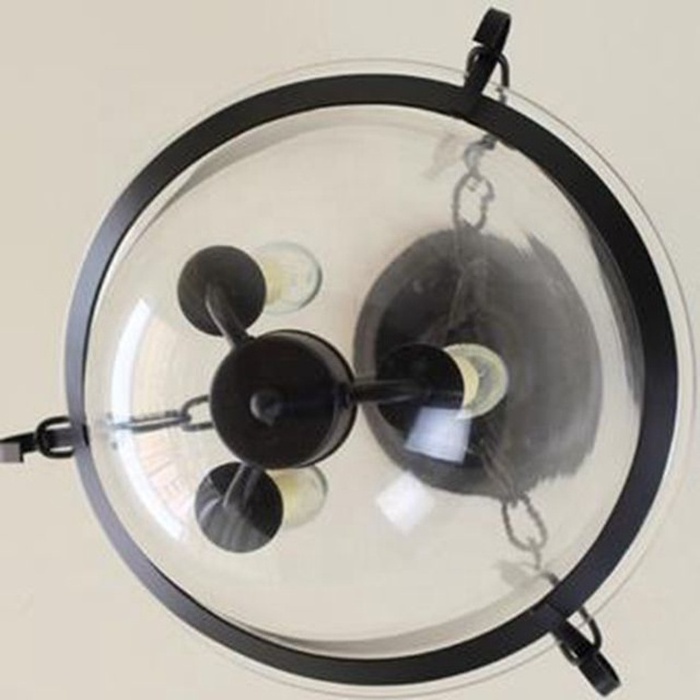 New design Hundi black 3-lights glass flush mount, entrance ceiling lamp