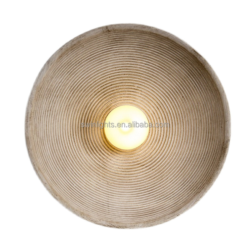 Industrial style restaurant bar decorative indoor round resin wall  Light creative glass wall lamp