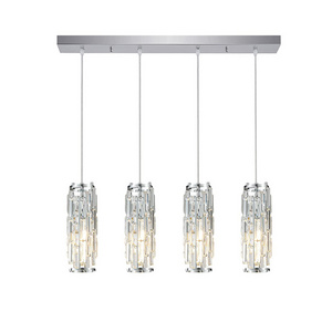 4-Lamp chrome plated chandelier modern chandelier mini led crystal chandelier for kitchen island