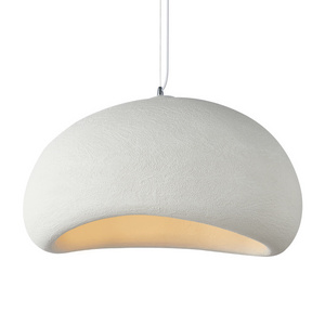 Modern Pendant Light Kitchen White wabi-sabi Minimalist Dome Hanging Light Pendant Lamp for Dining Room