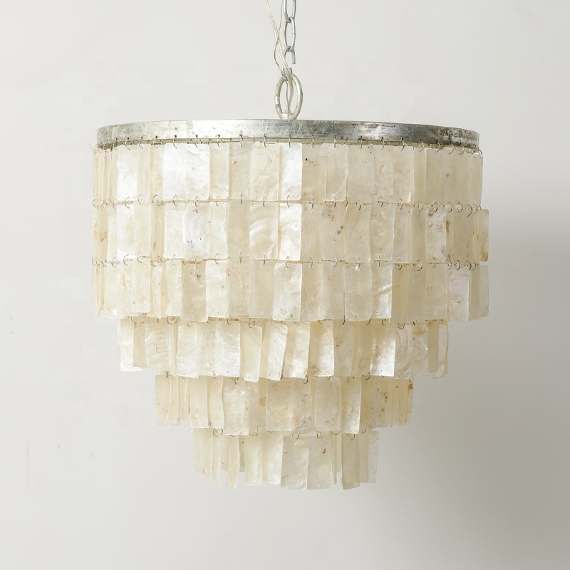 DIY decorative conch hanging lamp Nordic seashell pendant light shell chandelier