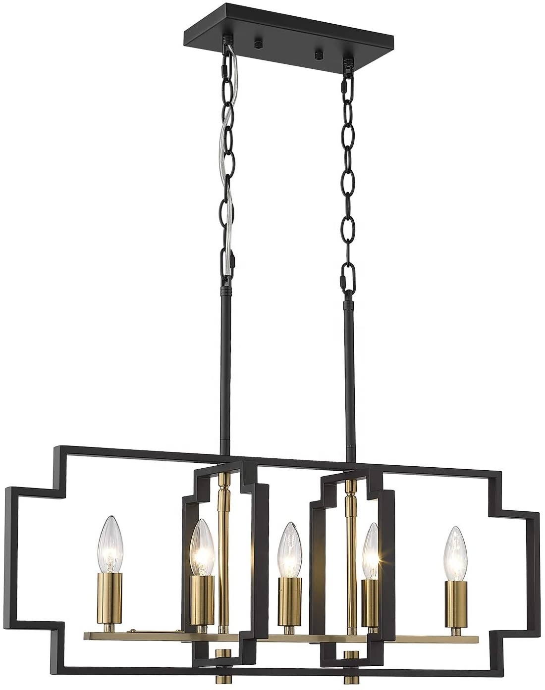 5-Light Modern iron kitchen island lighting pendant Light for dinning room