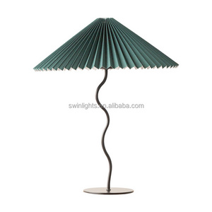 Desk lamp retro pleated umbrella decoration Denmark bedroom bedside table lamp