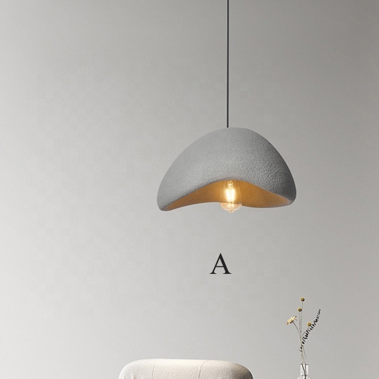 Modern Pendant Light Kitchen White wabi-sabi Minimalist Dome Hanging Light Pendant Lamp for Dining Room