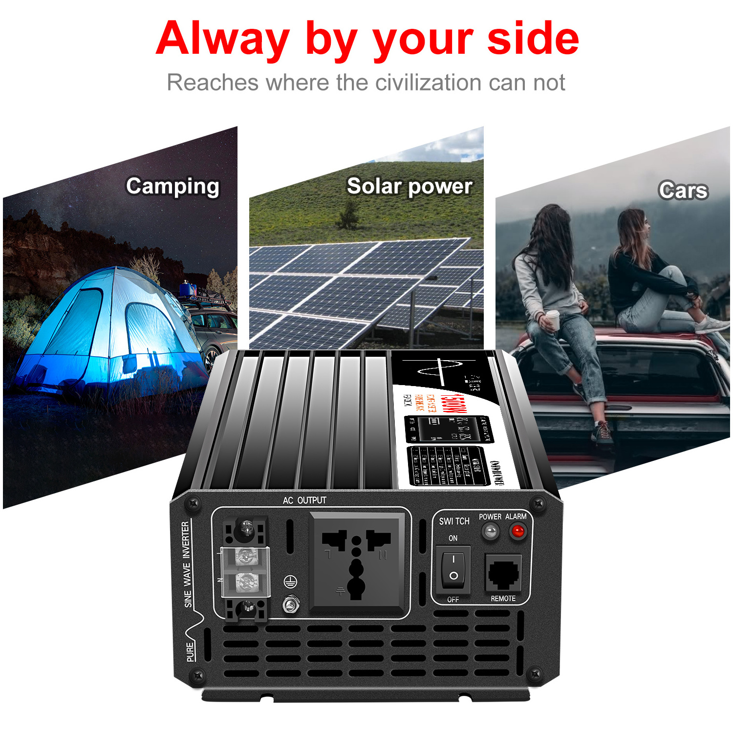 Swipower power inverter 12V inverter pure sine wave 110V 220V 1500W electric car