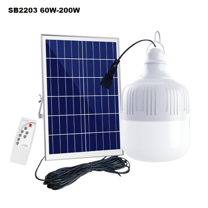 High Quality Outdoor Indoor Solar Led bulb Light 50w 100w 200w 300w for home