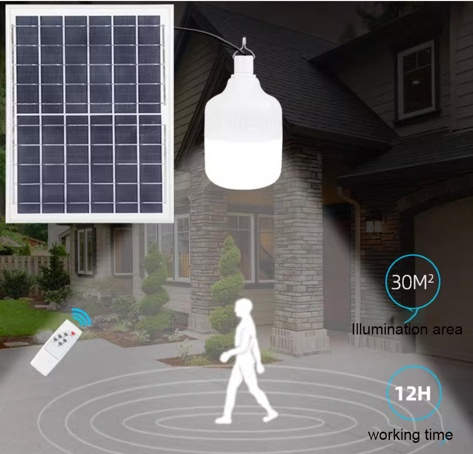 High Quality Outdoor Indoor Solar Led bulb Light 50w 100w 200w 300w for home