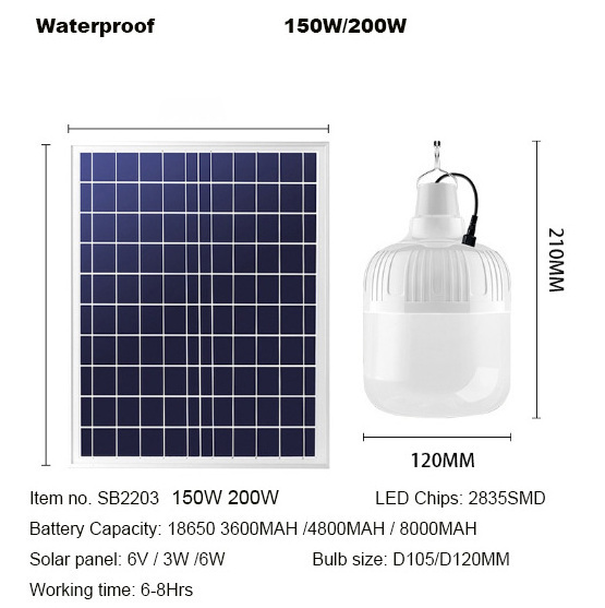 Luces Solares lighting usb led light Emergency Waterproof Ip65 Portable Rechargeable solar lights bulbs Outdoor