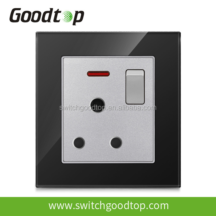 Goodtop BS-12 series 4 gang 1 way switch 4 gang 2 way electric wall switch tempered glass panel