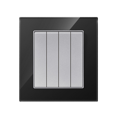 Goodtop BS-12 series 4 gang 1 way switch 4 gang 2 way electric wall switch tempered glass panel