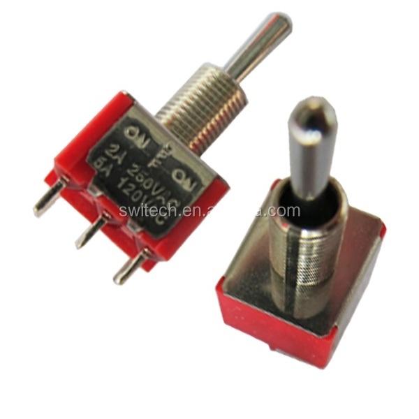 Waterproof Miniature Toggle Switch 250V Stainless Steel Actuator Toggle Switch