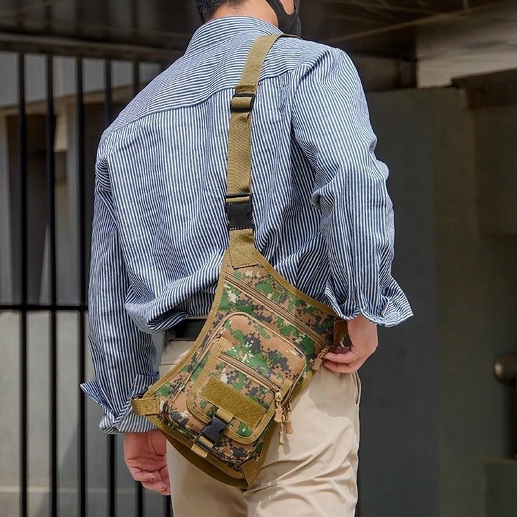 canvas Hip bag Waterproof Fanny pack custom PORTABLE Men's Tactical sling bag bolso antirrobo Waist Bags