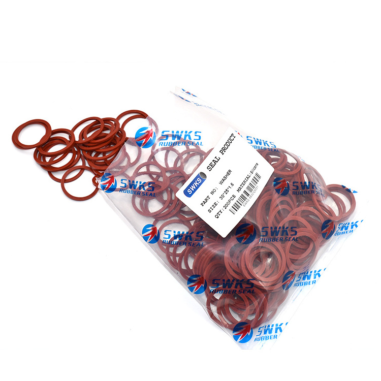 Silicone Rubber Washers Seals O Rings Red Soft Silicone Gasket Fittings for 3/4 Inch Garden Hose and Water Faucet