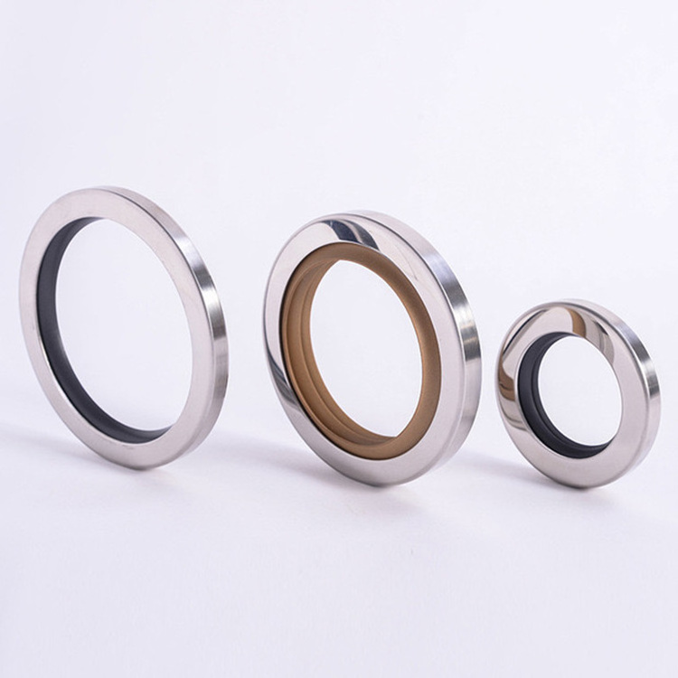 Factory customized Double Lip Air Compressor PTFE Coating Rotary Shaft PTFE Oil Seal