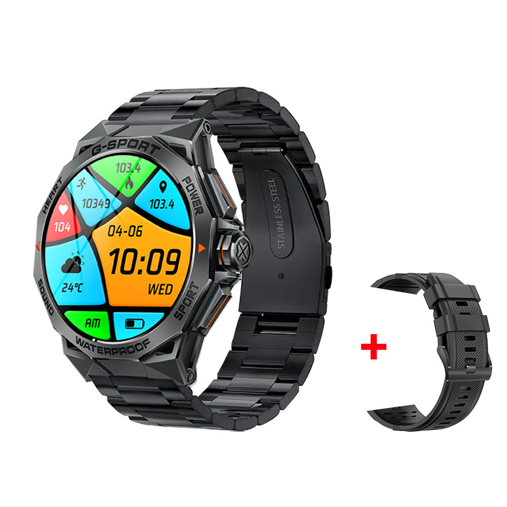 Stainless Steel Smart Watch for Men BT Call 1.43