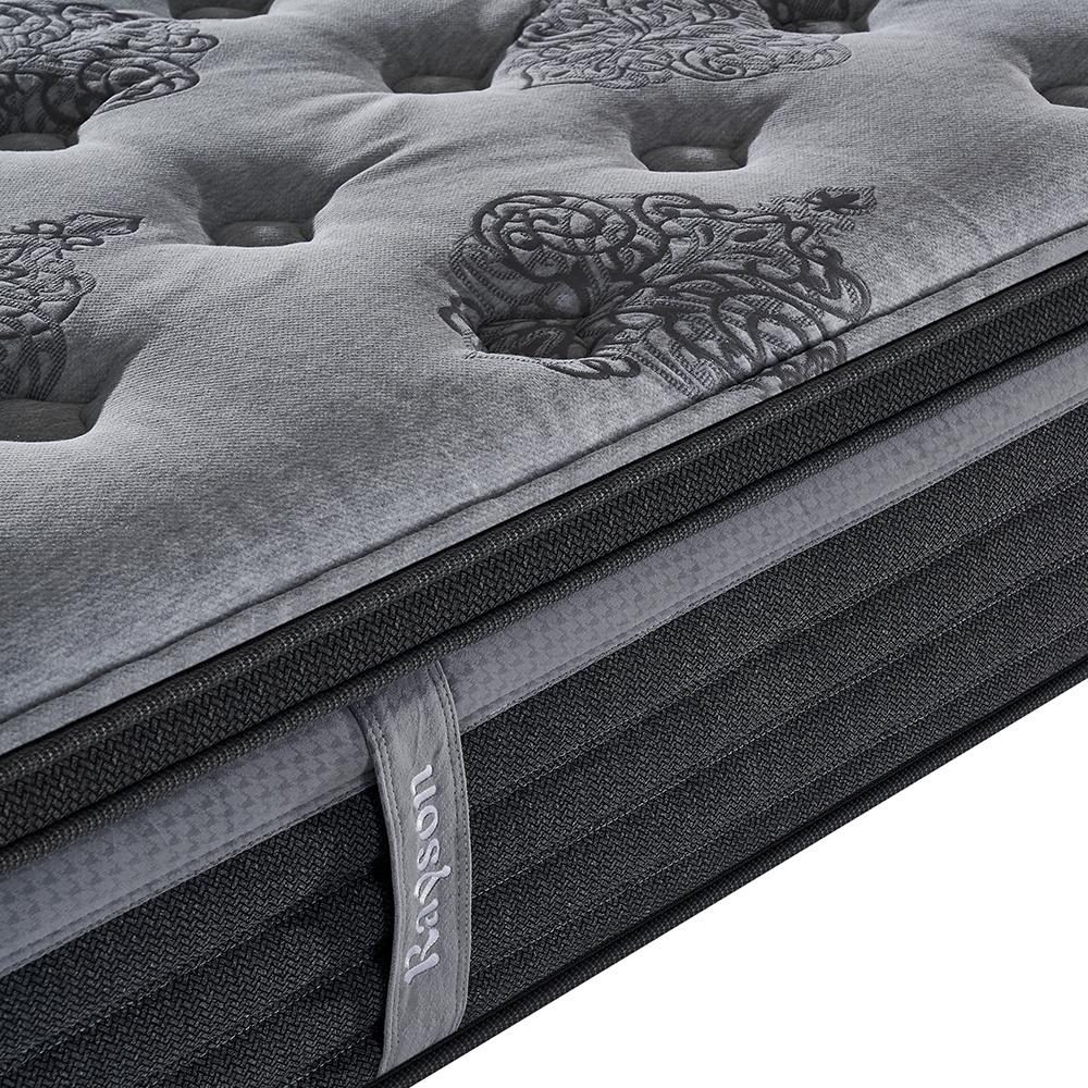 Vacuum rolled up in a box new high density micro coil soft cooling gel memory foam pocket spring hybrid orthopedic mattress bed