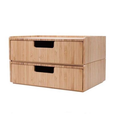 Desktop Storage Bamboo Pull-out Home Office Drawer Desk Storage Cabinet Shelf Wooden Box Bamboo Drawer B