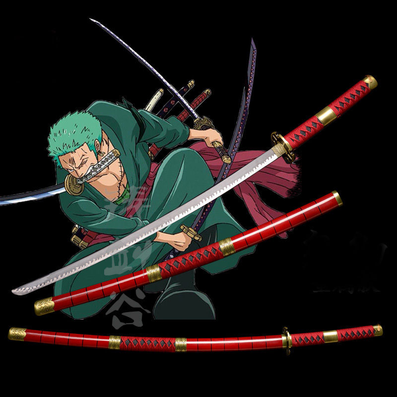 Hot 103cm 130cm Cosplay Sword Collection Decoration Anime Katana One Piece Roronoa Zoro Sword