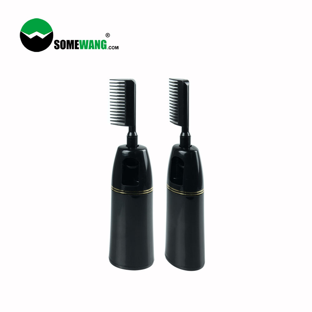 Plastic hair applicator bottle hair dye brush bottle hair oil bottle with comb