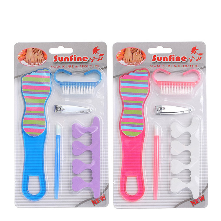 Wholesale foot care products callus remover tools foot shape pedicure set beauty foot manicure set kits