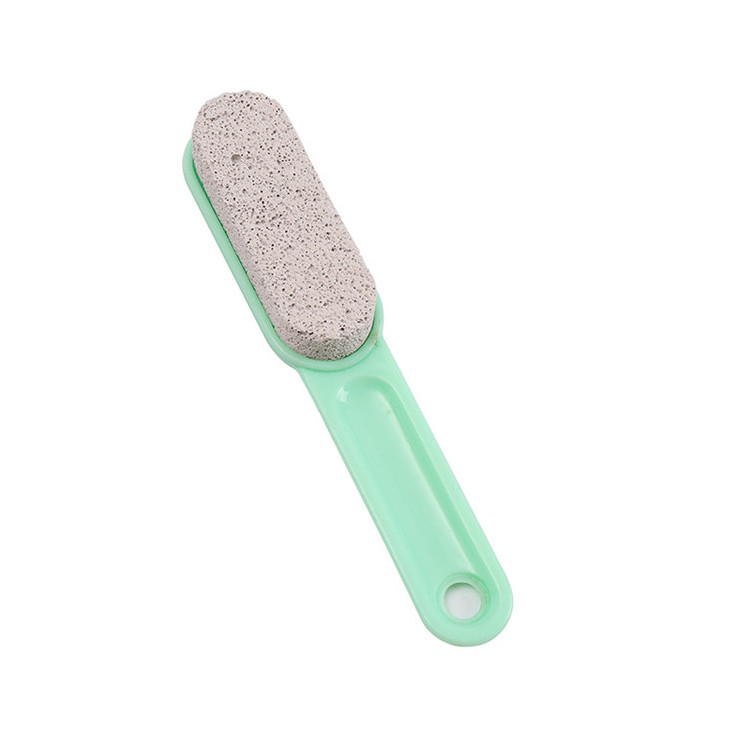 Top selling exfoliating remover body skin feet scrubber pumice stone brush with handle