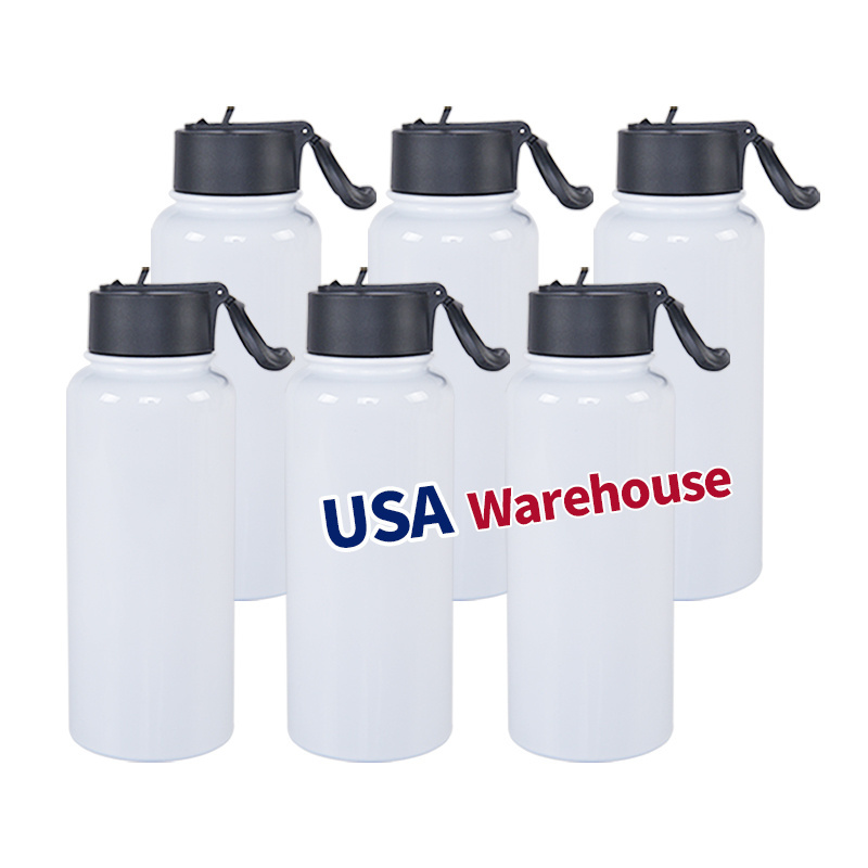 Custom Logo 18Oz 32 Oz Insulated Thermo Stainless Steel Thermal Flask Sport Bicycle Water Bottles With Handle