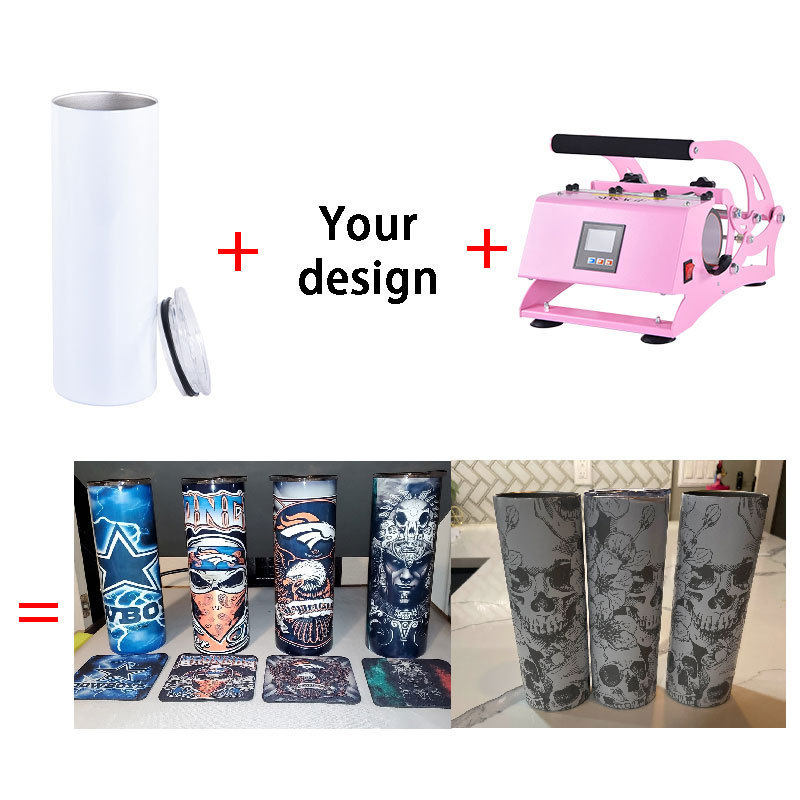 USA Warehouse 10Oz 15oz 20Oz 30Oz Straight Stainless Steel Blanks Sublimation Insulated Skinny 20 Oz Tumblers Cups With Straw