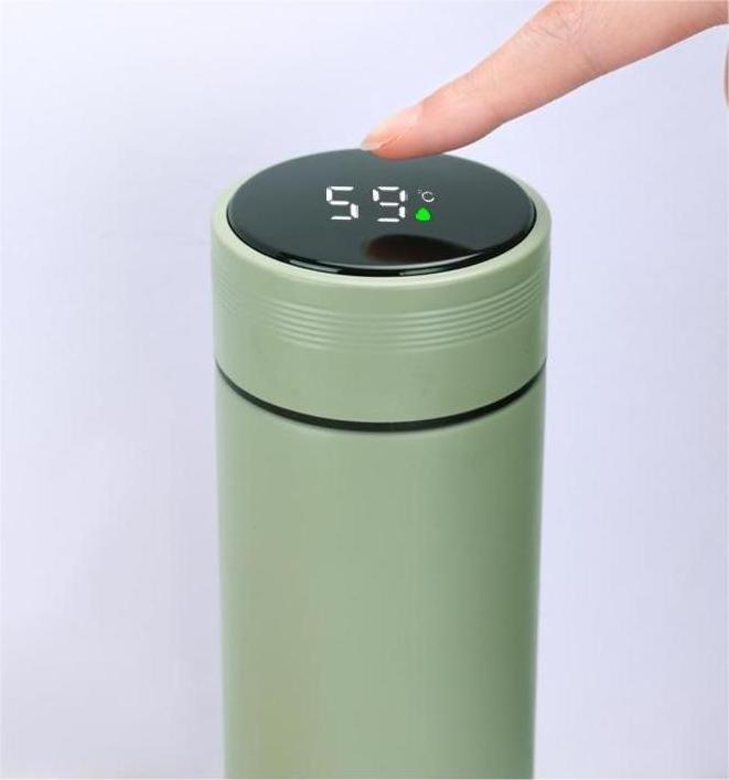 500Ml Smart Vacuum Flask Intelligence Thermos Water Bottle With Led Temperature Display For Kids